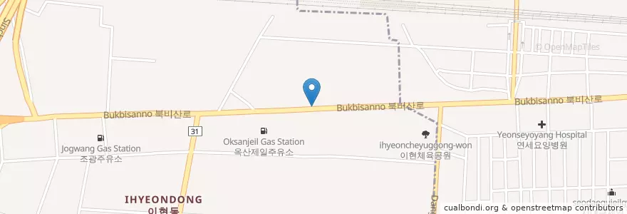 Mapa de ubicacion de 88제2주유소 en Corée Du Sud, Daegu, 서구.