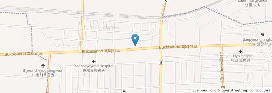 Mapa de ubicacion de 이현IC주유소 en Südkorea, Daegu, Seo-Gu, Pyeongni-Dong.