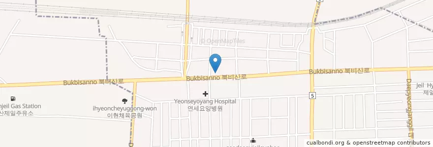 Mapa de ubicacion de 경일백광주유소 en Coreia Do Sul, Daegu, 서구, 평리동.