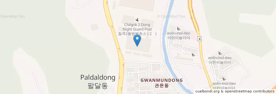 Mapa de ubicacion de 매천시장주유소 en 大韓民国, 大邱, 北区, 관문동.
