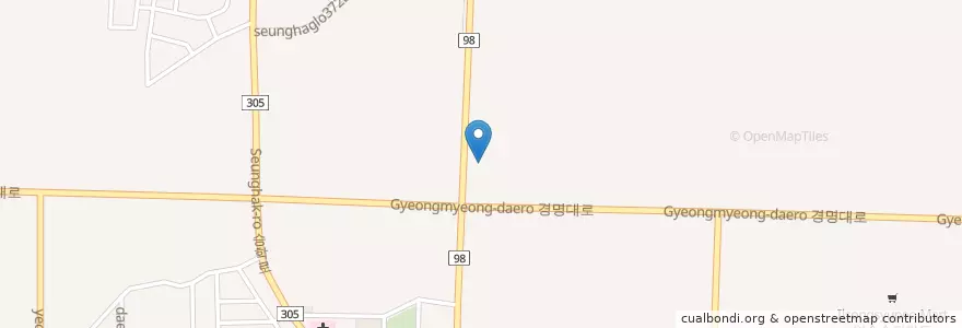 Mapa de ubicacion de 인천주유소 en 대한민국, 인천, 서구, 연희동.