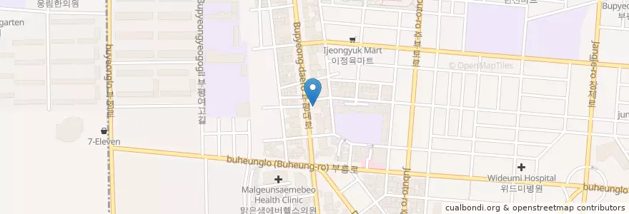 Mapa de ubicacion de 부일주유소 en 大韓民国, 仁川広域市, 富平区, 부평동.