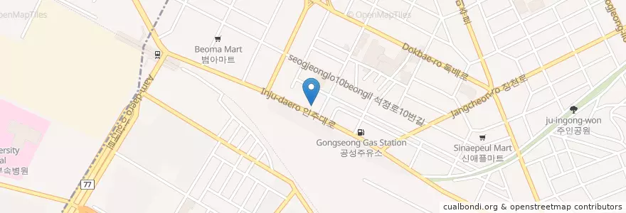 Mapa de ubicacion de 남강주유소 en Corea Del Sud, 인천, 미추홀구, 용현동.