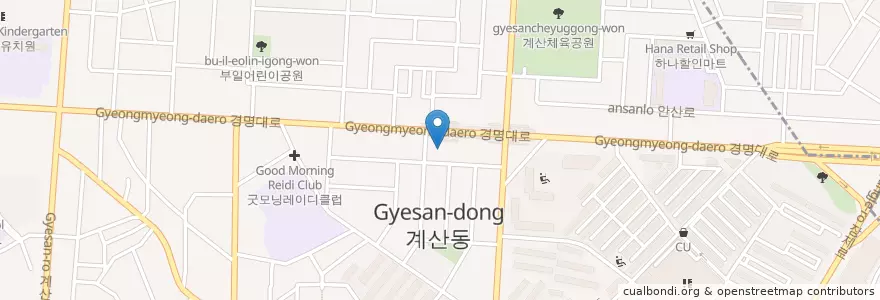 Mapa de ubicacion de 북인천주유소 en Corea Del Sur, Incheon, 계양구, 계산동.