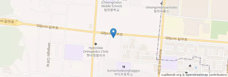 Mapa de ubicacion de 백마장주유소 en Korea Selatan, 인천, 부평구.