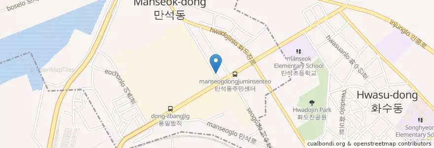 Mapa de ubicacion de 만석동인천주유소 en Corea Del Sur, Incheon, 동구, 만석동.