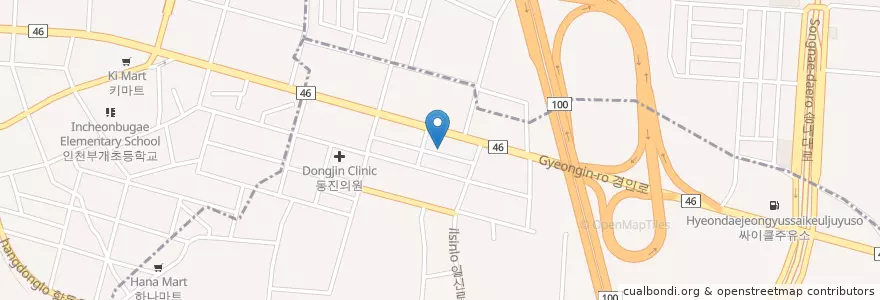 Mapa de ubicacion de GS칼텍스동양7주유소 en Korea Selatan, 인천, 부평구.