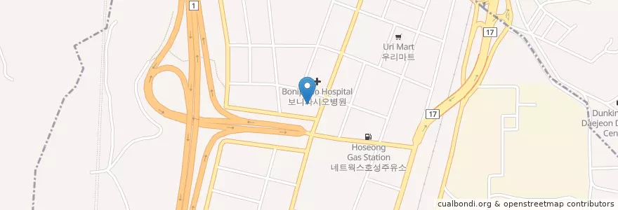 Mapa de ubicacion de 한국주유소 en Республика Корея, Тэджон, 대덕구, 덕암동.
