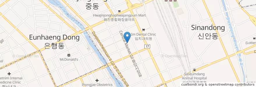 Mapa de ubicacion de 이화주유소 en Республика Корея, Тэджон, 동구, 중앙동.