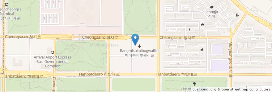 Mapa de ubicacion de 둔산지에스칼텍스주유소 en Zuid-Korea, Daejeon, 서구, 둔산동.