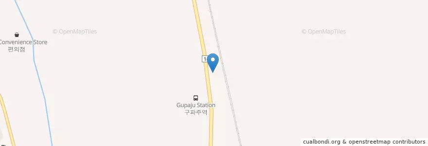 Mapa de ubicacion de 세진건설옥전주유소 en Республика Корея, Кёнгидо, Пхаджу.