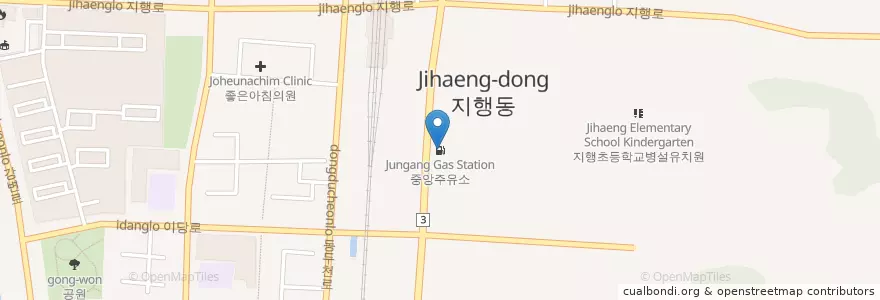 Mapa de ubicacion de 중앙주유소 en 대한민국, 경기도, 동두천시.
