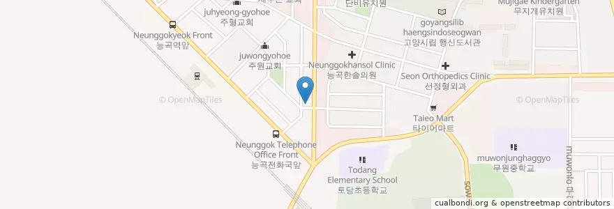 Mapa de ubicacion de 능곡역주유소 en Güney Kore, 경기도, 고양시, 덕양구.