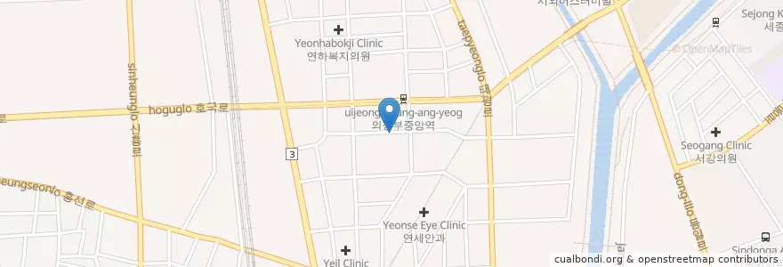 Mapa de ubicacion de 합동주유소 en Güney Kore, 경기도, 의정부시.