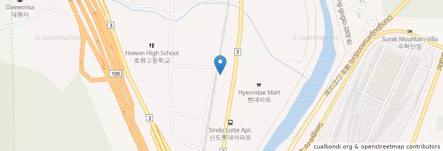 Mapa de ubicacion de 구암주유소 en 韩国/南韓, 京畿道, 议政府市.
