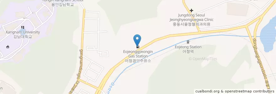 Mapa de ubicacion de 어정경인주유소 en 대한민국, 경기도, 용인시, 기흥구.