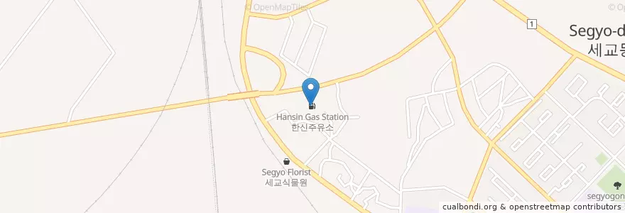 Mapa de ubicacion de Hansin Gas Station en South Korea, Gyeonggi-Do, Pyeongtaek-Si.