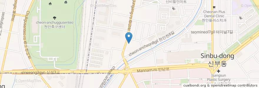 Mapa de ubicacion de SK천안주유소 en Corée Du Sud, Chungcheong Du Sud, 천안시, 서북구.