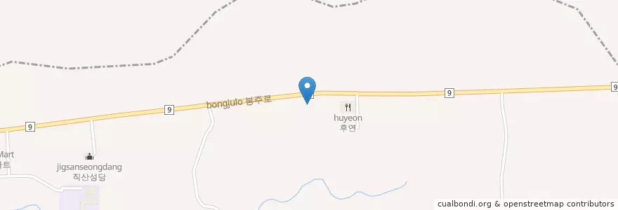 Mapa de ubicacion de 에스케이 en Corea Del Sud, Sud Chungcheong, 천안시, 서북구, 직산읍.