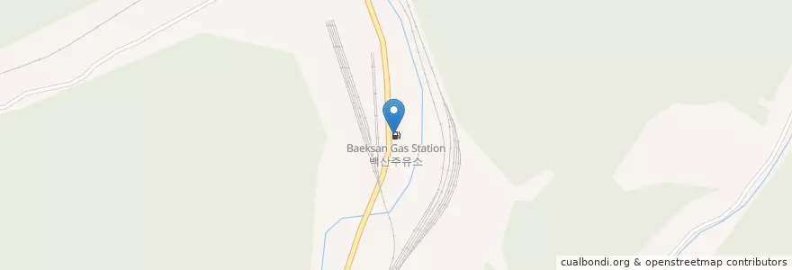 Mapa de ubicacion de 백산주유소 en Korea Selatan, Gangwon, 태백시.