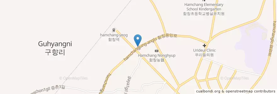 Mapa de ubicacion de 함창주유소 en Güney Kore, 경상북도, 상주시.