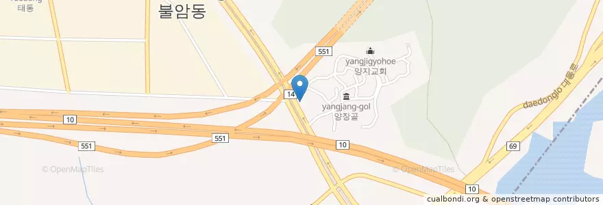 Mapa de ubicacion de 현대오일뱅크선암주유소 en Korea Selatan, Gyeongsang Selatan, 김해시.