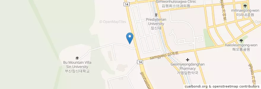Mapa de ubicacion de 에스케이넥트웍스신도시주유소 en Corea Del Sud, Sud Gyeongsang, 김해시.