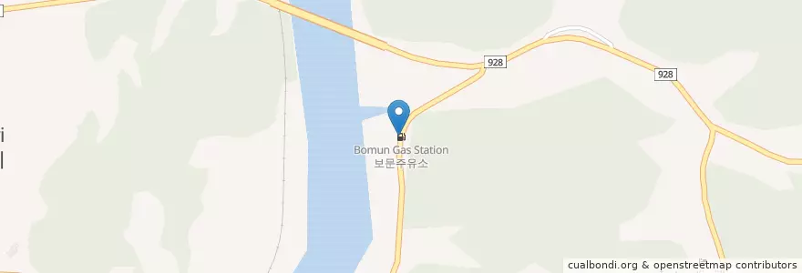 Mapa de ubicacion de 보문주유소 en 대한민국, 경상북도, 예천군.
