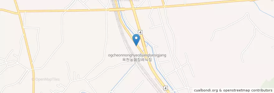 Mapa de ubicacion de 삼양주유소 en Güney Kore, 충청북도, 옥천군.