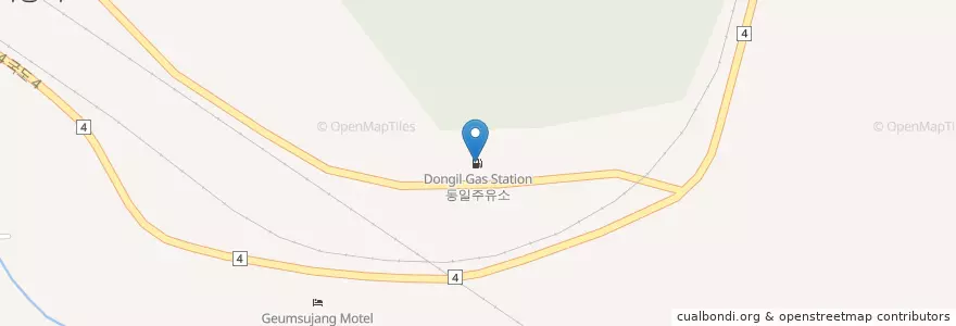 Mapa de ubicacion de Dongil Gas Station en South Korea, Chungcheongbuk-Do, Yeongdong-Gun.