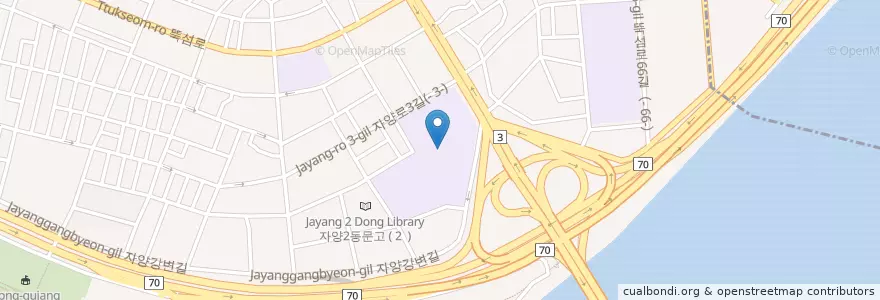 Mapa de ubicacion de 광양중학교 en Korea Selatan, 서울, 송파구.