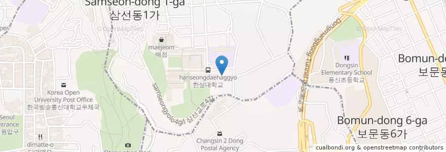 Mapa de ubicacion de 한성여자중학교 en Corée Du Sud, Séoul, 성북구.