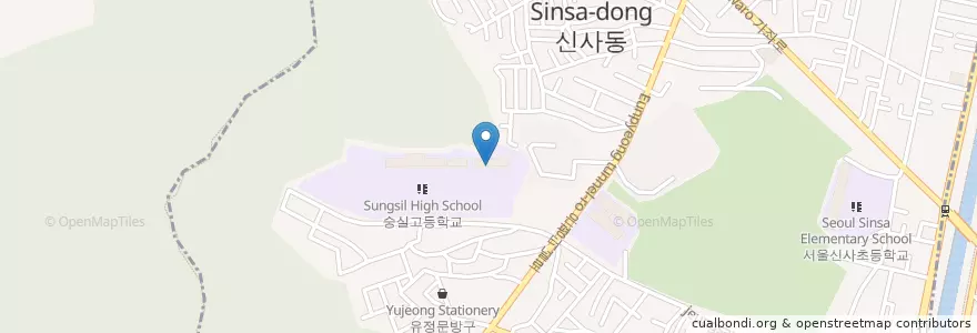 Mapa de ubicacion de Sungsil Middle School en South Korea, Seoul, Eunpyeong-Gu, Sinsa 2(I)-Dong, Sinsa 2(I)-Dong.
