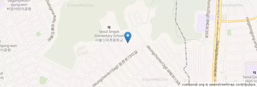 Mapa de ubicacion de 신정여자중학교 en 韩国/南韓, 首尔, 江西区, 화곡4동.