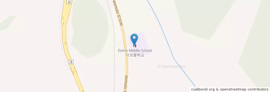 Mapa de ubicacion de 어모중학교 en 대한민국, 경상북도, 김천시.