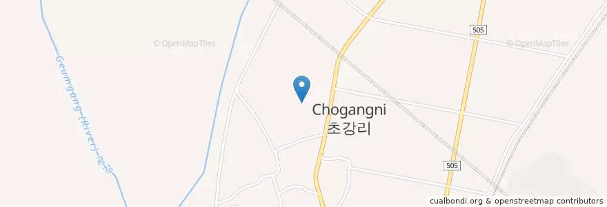Mapa de ubicacion de 심천중학교 en Güney Kore, 충청북도, 영동군.