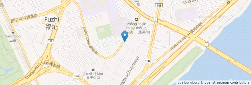 Mapa de ubicacion de 楊永和豆漿 en تايوان, تايبيه الجديدة.