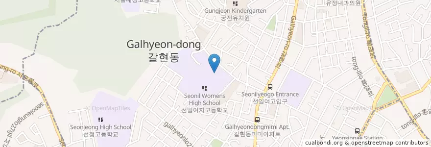 Mapa de ubicacion de Seonil Elementary School en South Korea, Seoul, Eunpyeong-Gu, Galhyeon 2(I)-Dong.