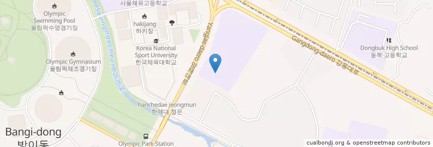 Mapa de ubicacion de 서울세륜초등학교 en 대한민국, 서울, 송파구, 오륜동.