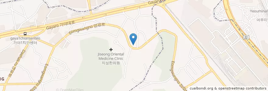 Mapa de ubicacion de 가남초등학교 en 大韓民国, 釜山, 釜山鎮区, 伽倻洞, 凡川洞.