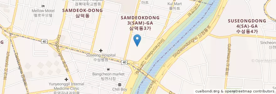 Mapa de ubicacion de 대구삼덕초등학교 en Corée Du Sud, Daegu, 중구.