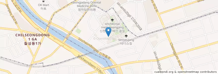Mapa de ubicacion de Hanarin Pre-kindergarten en South Korea, Daegu, Sincheon-Dong.