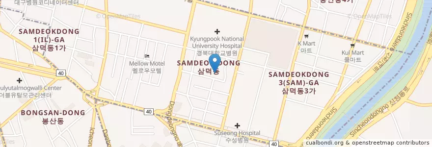 Mapa de ubicacion de 대구동덕초등학교 en Республика Корея, Тэгу, 중구.
