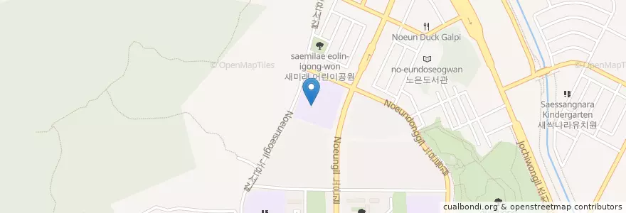 Mapa de ubicacion de 지족초등학교 en Coreia Do Sul, Daejeon, 유성구, 노은동.