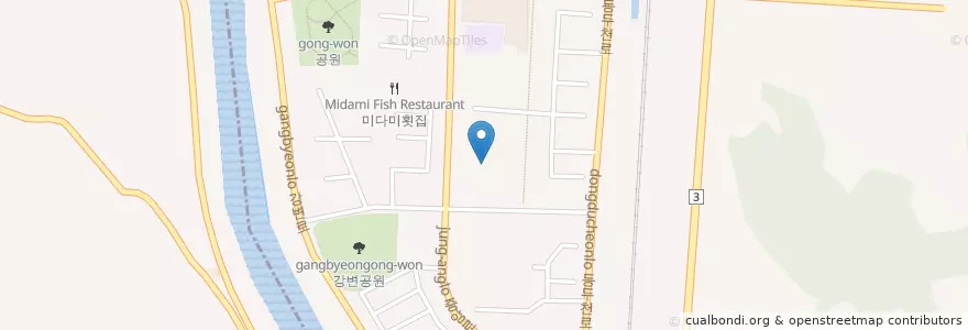 Mapa de ubicacion de 동두천송내초등학교 en 대한민국, 경기도, 동두천시.