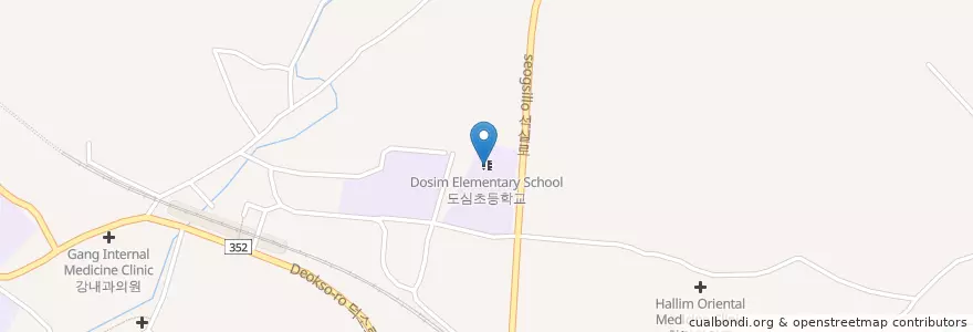 Mapa de ubicacion de 도심초등학교 en Südkorea, Gyeonggi-Do, 남양주.