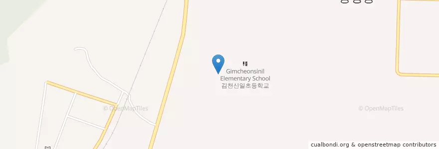 Mapa de ubicacion de 김천신일초등학교 en 대한민국, 경상북도, 김천시.