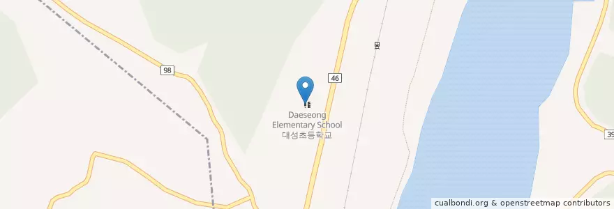 Mapa de ubicacion de Daeseong Elementary School en South Korea, Gyeonggi-Do, Gapyeong-Gun.