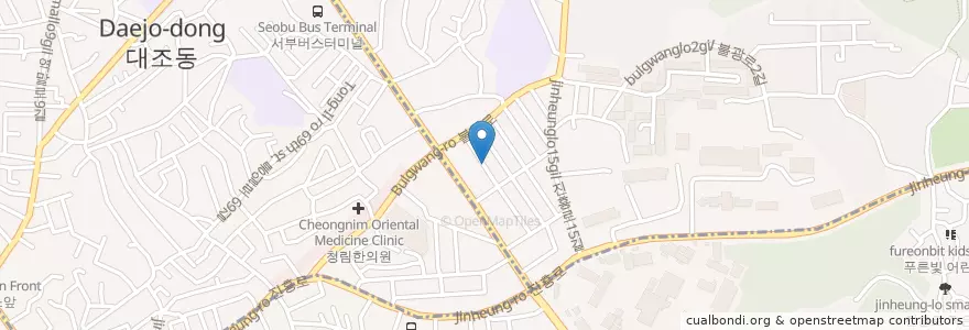 Mapa de ubicacion de 동해회집 en Corea Del Sud, Seul, 은평구.