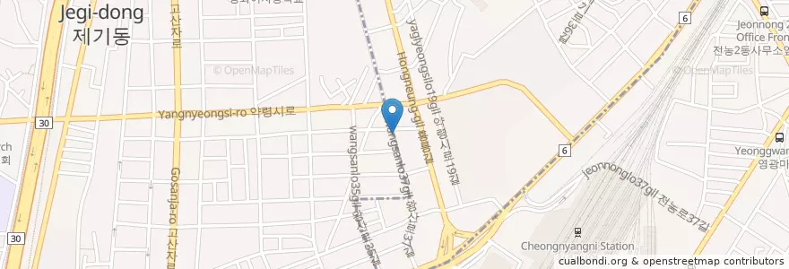 Mapa de ubicacion de 우리회집 en Coreia Do Sul, Seul, 동대문구, 청량리동, 청량리동.